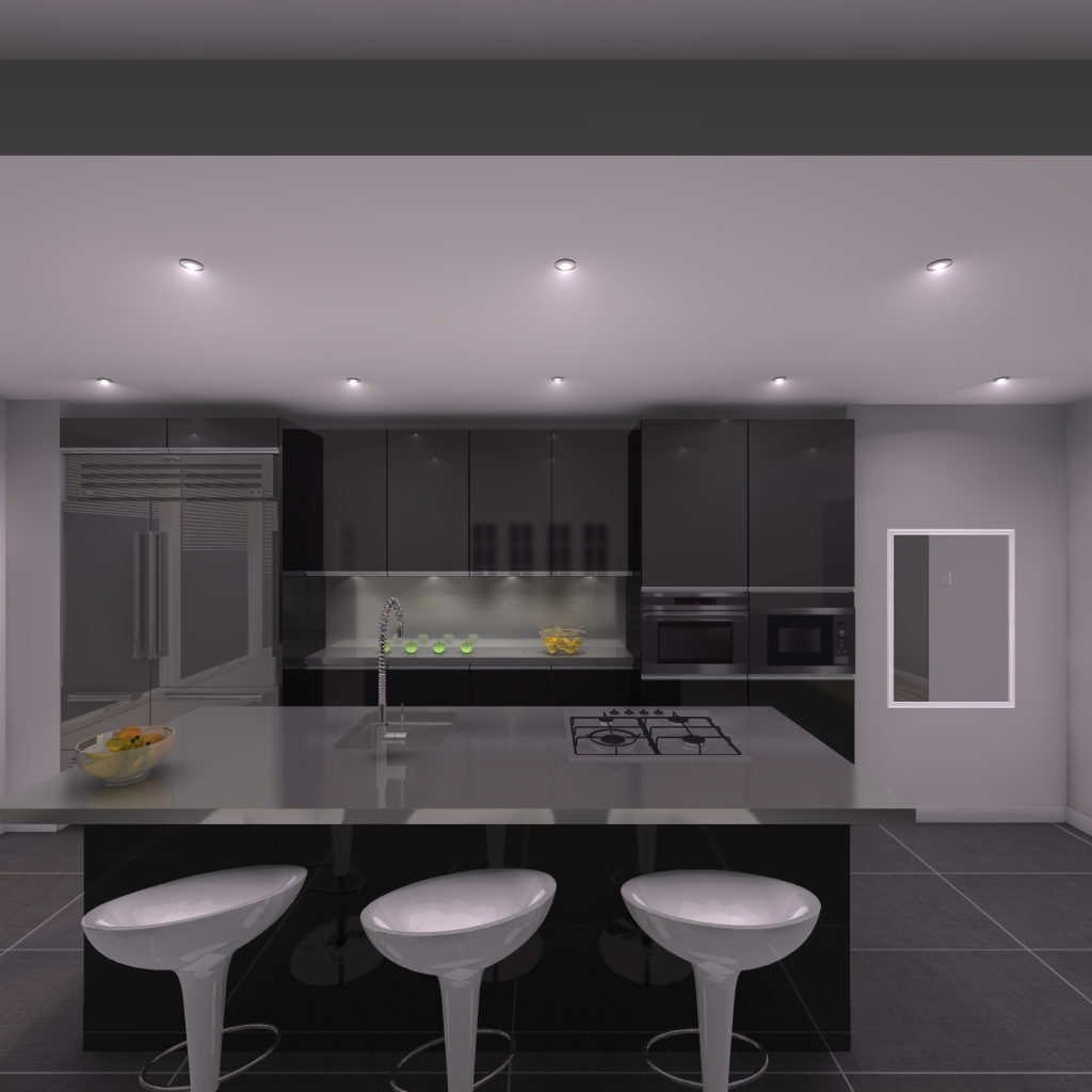 The Kitchen panorama in the night time