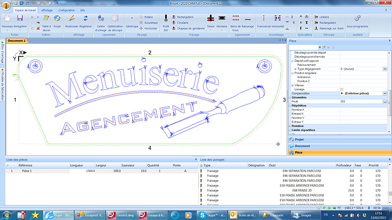 logiciel de FAO, logiciel d'agencement