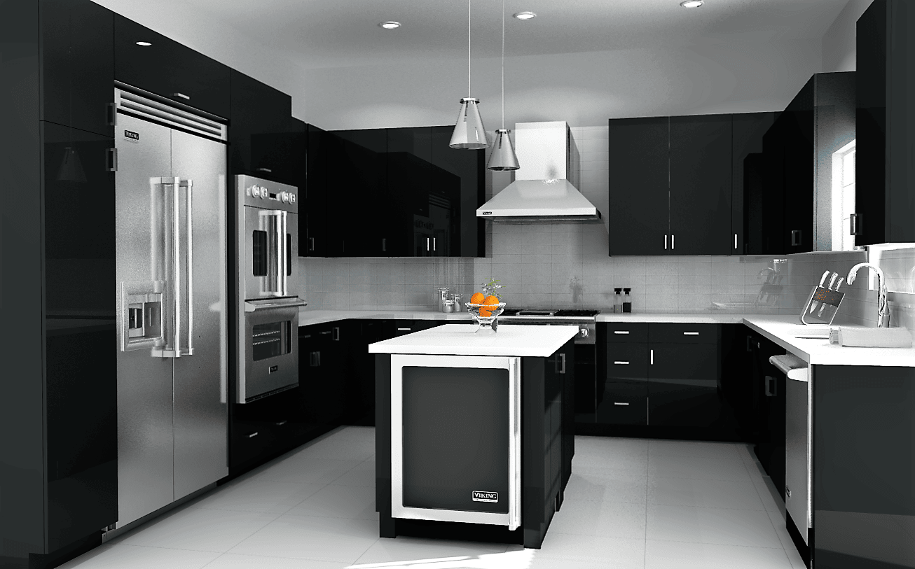 Simple Black Onyx Kitchen