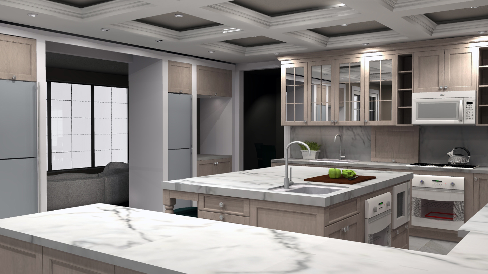 The kitchen rendering