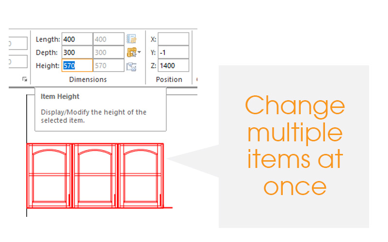 Feature change multiple items at once