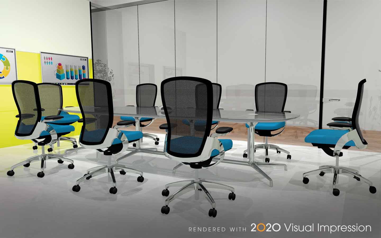 2020 Office, 2020 Visual Impression, 2020 Visual Impression Rendering, Office Space Planning, Office design software, Office Visualization Software