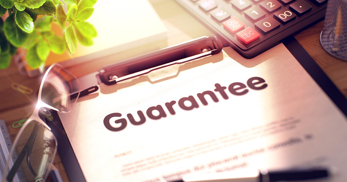 Include a guarantee of your work
