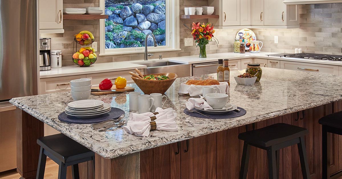 Open kitchen shelving