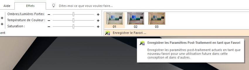 Easily Save and Recall Post-Processing Effects
