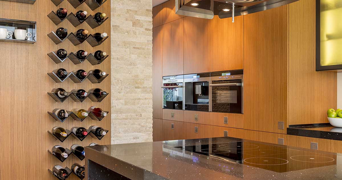 Built-in wine rack