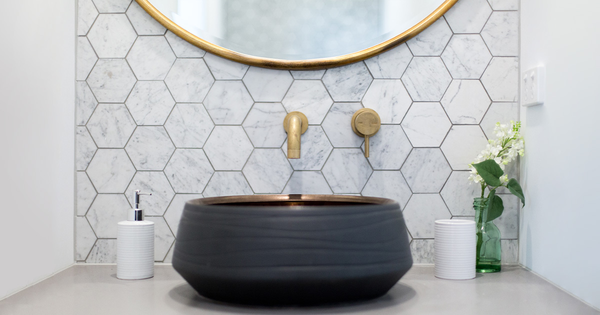 Statement tiles bathroom trends