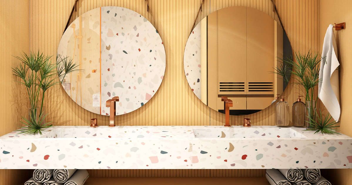 Terrazzo tiles bathroom