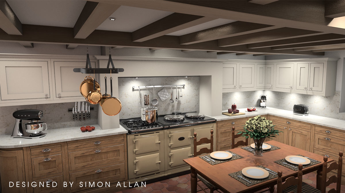 The kitchen designed by Simon Allan