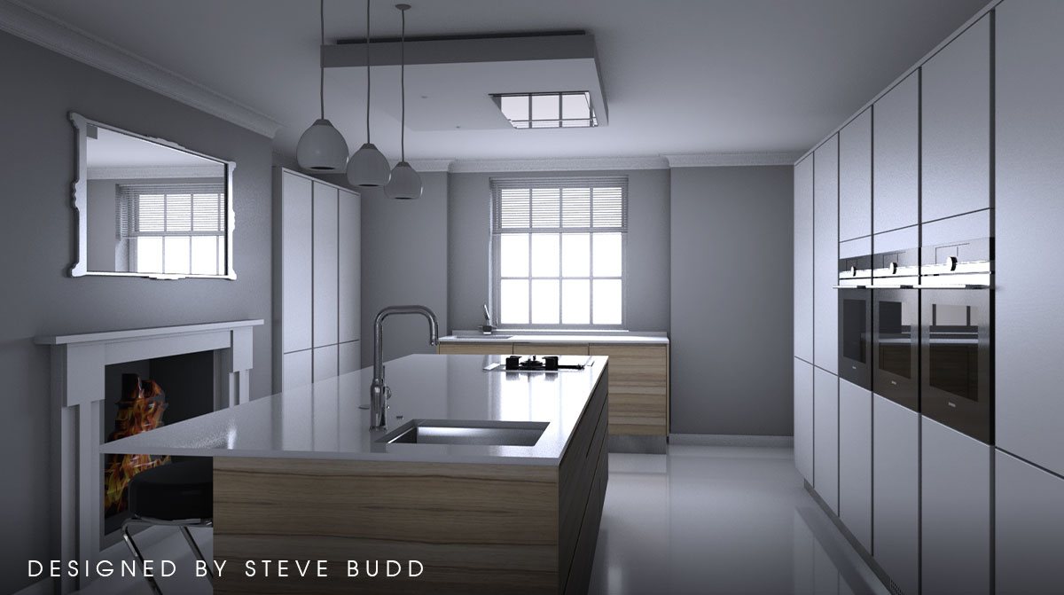 The kitchen designed by Steve Budd
