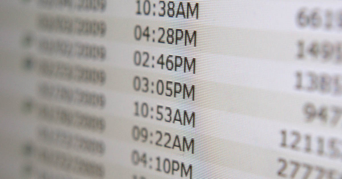 time-stamped