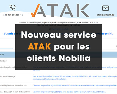 Nouveau service ATAK pour les clients Nobilia