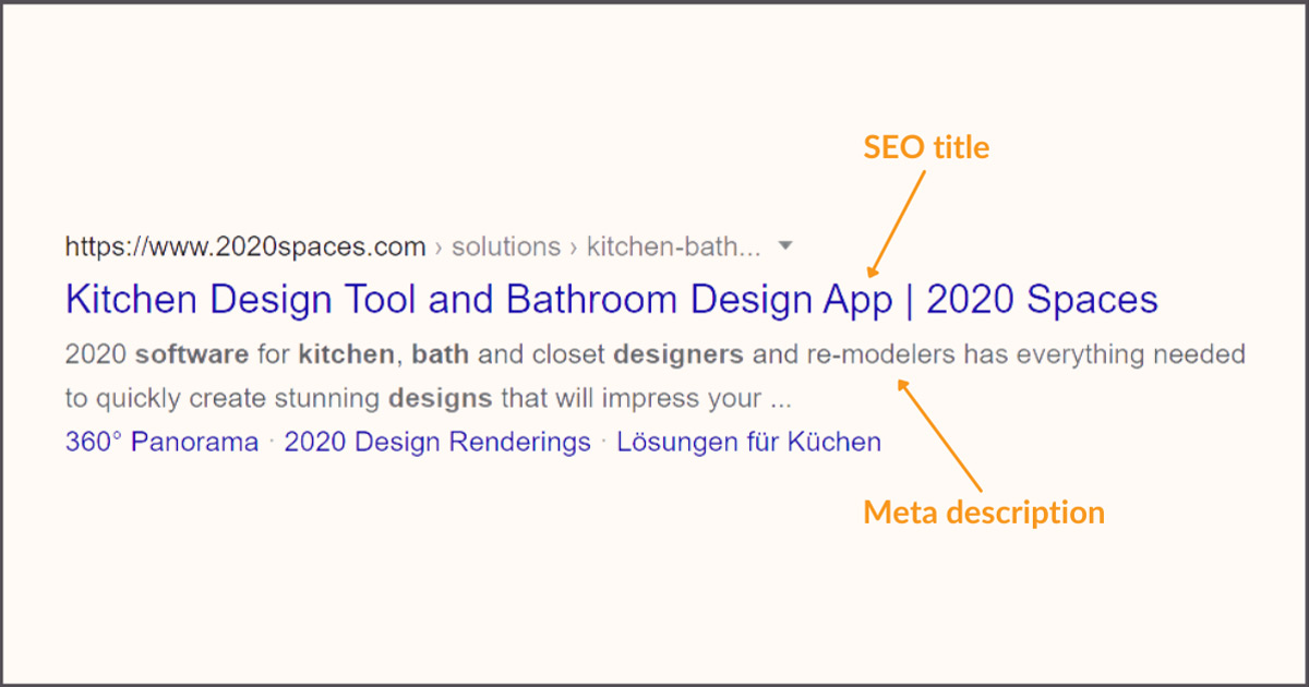 SEO title and Meta Description