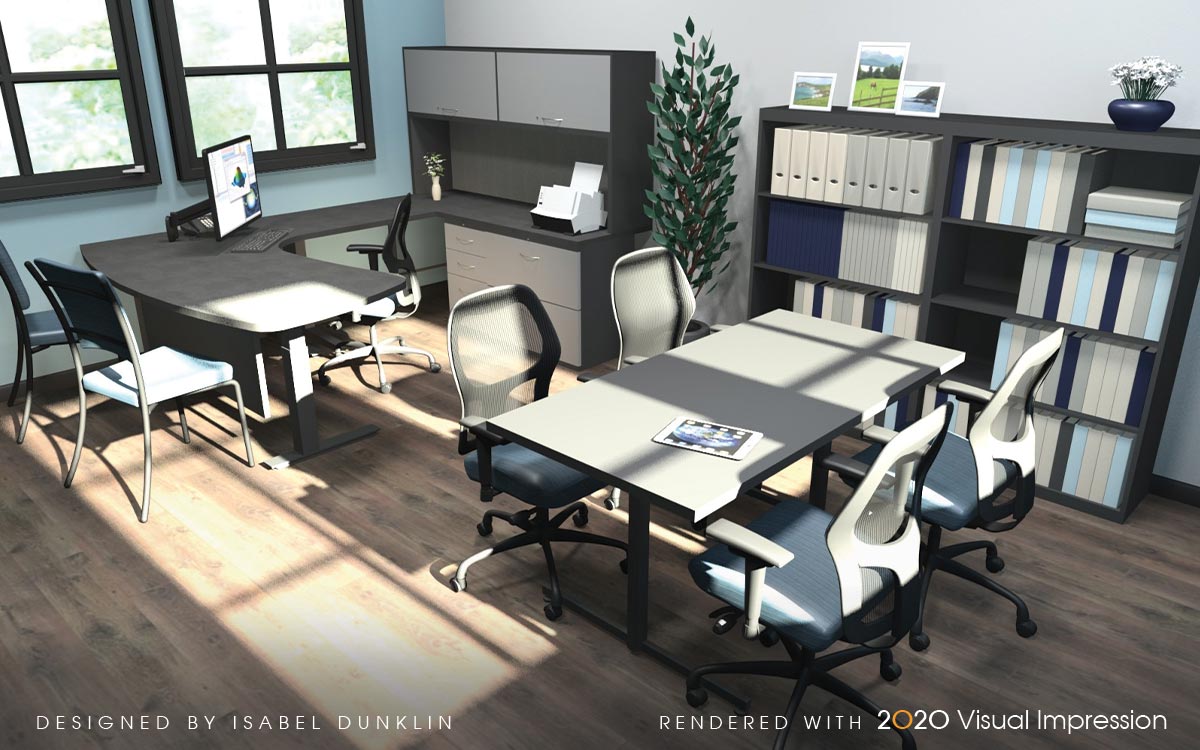 2020 Office, 2020 Visual Impression, 2020 Visual Impression Rendering, 2020 Office Contest, 2020 Office Contest Winners, Office Space Planning, Office Design Software