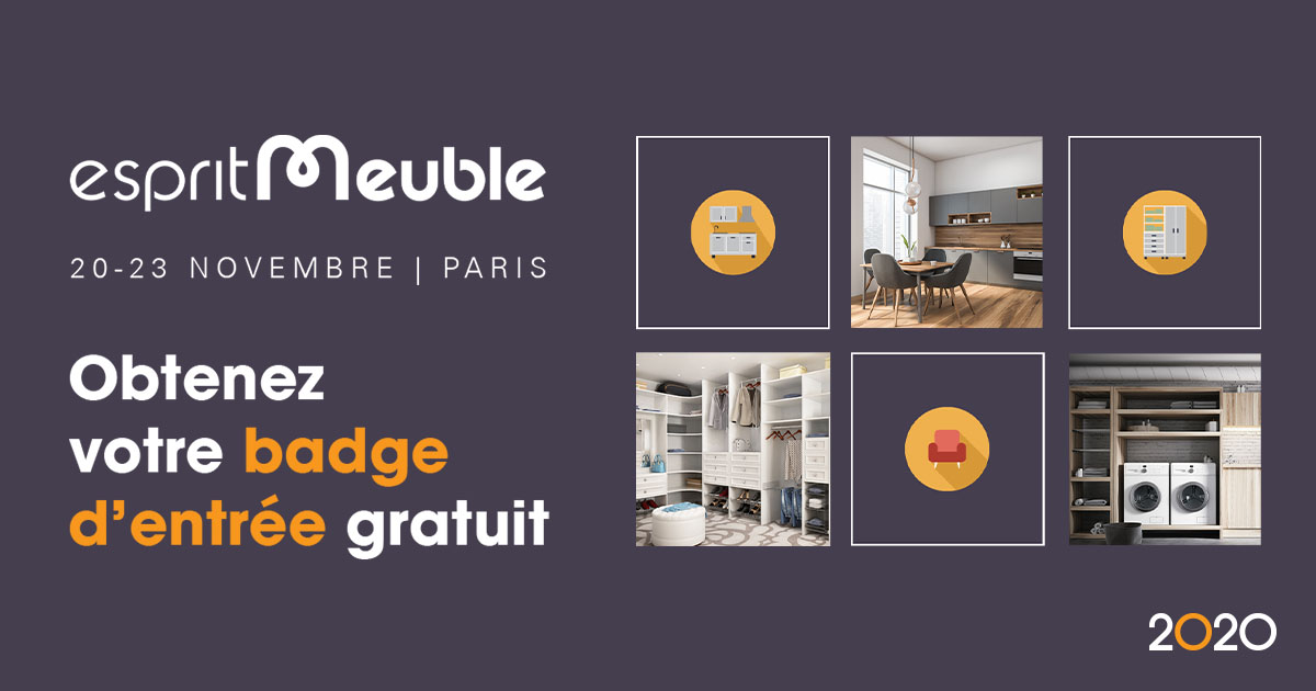 Rendez-vous à ESPRIT MEUBLE du 20 au 23 Novembre à Paris