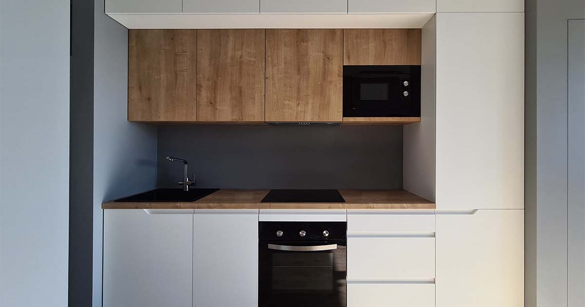 Concealed appliances kitchen