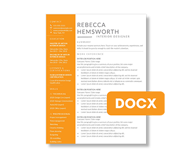 Interior Design Resume